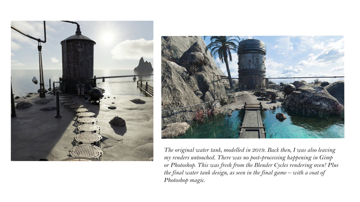 NeyyahGame's tweet photo. A couple of extracts from my upcoming Art &amp; Inspirations of Neyyah book 'Let's Render'. Evolution in Neyyah, a seven year journey, designing a world. This world awaits! Buy on Steam: https://t.co/t5d7nRv3JR #gamedev #gaming #neyyah #showcasethursday #pointnclick #adventuregame https://t.co/8hjE5vRQt1