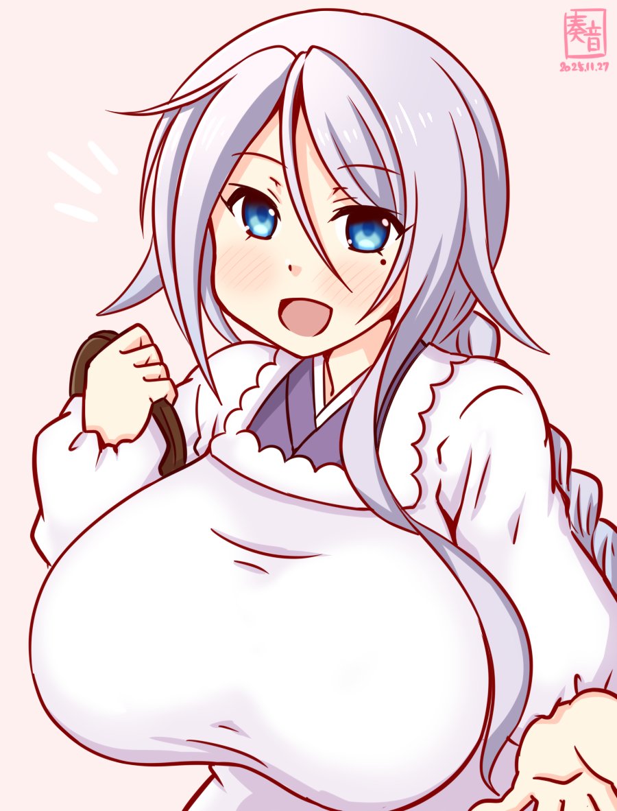 「たまには紅茶にしてみましょうか?
 …あぁ、いえ。やはり緑茶が一番ですね。
 さあ、どうぞ!」

#艦これ版真剣お絵描き60分一本勝負_20251127
#海風 