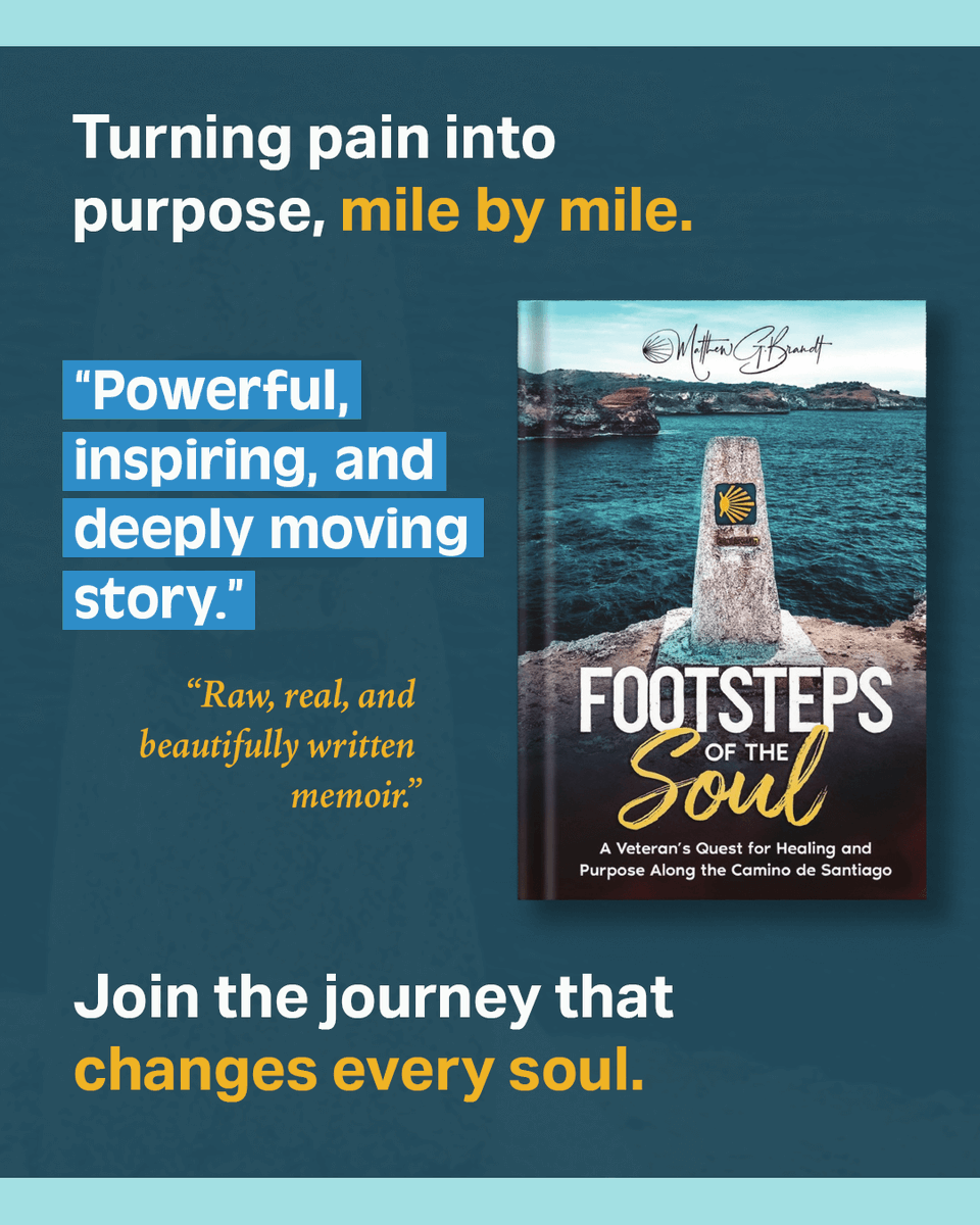 WeBlogBooks's tweet image. What happens when a soldier’s battle ends but the war within continues? One veteran walks 500 miles across Spain seeking peace, purpose, and healing. @tacretreat

Available on - books.by/matthewgbrandt