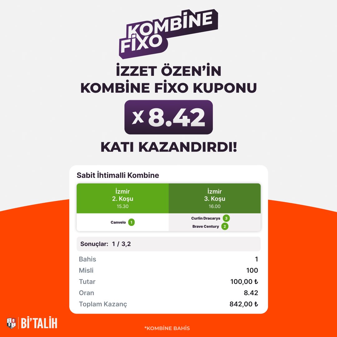 📣 İzzet Özen’den Tam İsabet! 🔥

<a href="/izzet_ozen/">İzzet ÖZEN</a>’in Kombine FİXO kuponu 8.42 katı kazandırdı!

FİXO ve Kombine FİXO’da 1.000 TL Bonus🎁

İşte o efsane kupon:
📲 bit.ly/4oomvwB