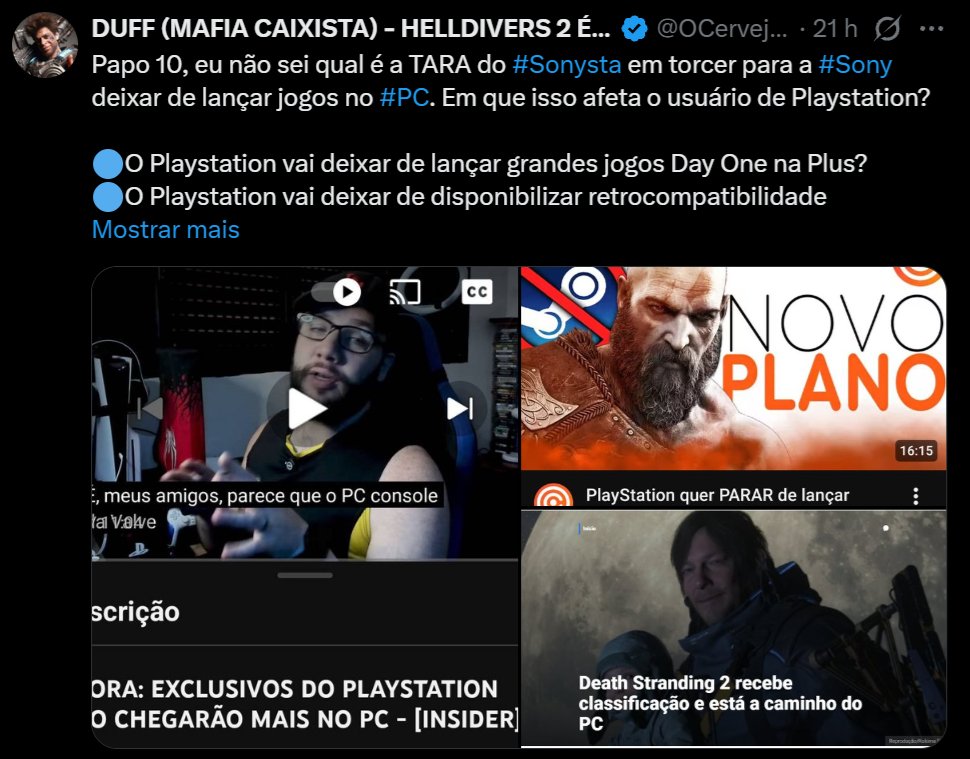 Meu amigo Duff está com problemas de memória.

Se bem me recordo, tem vários vídeos dele apoiando exclusividade desde quando seu canal se chamava "NGR". Também lembro bem da reação de vocês quando a Microsoft começou a meter jogo day one no PC em 2016. Lave essa cara, mano Duff.