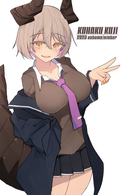 うちの子(冬服版)を描きました 