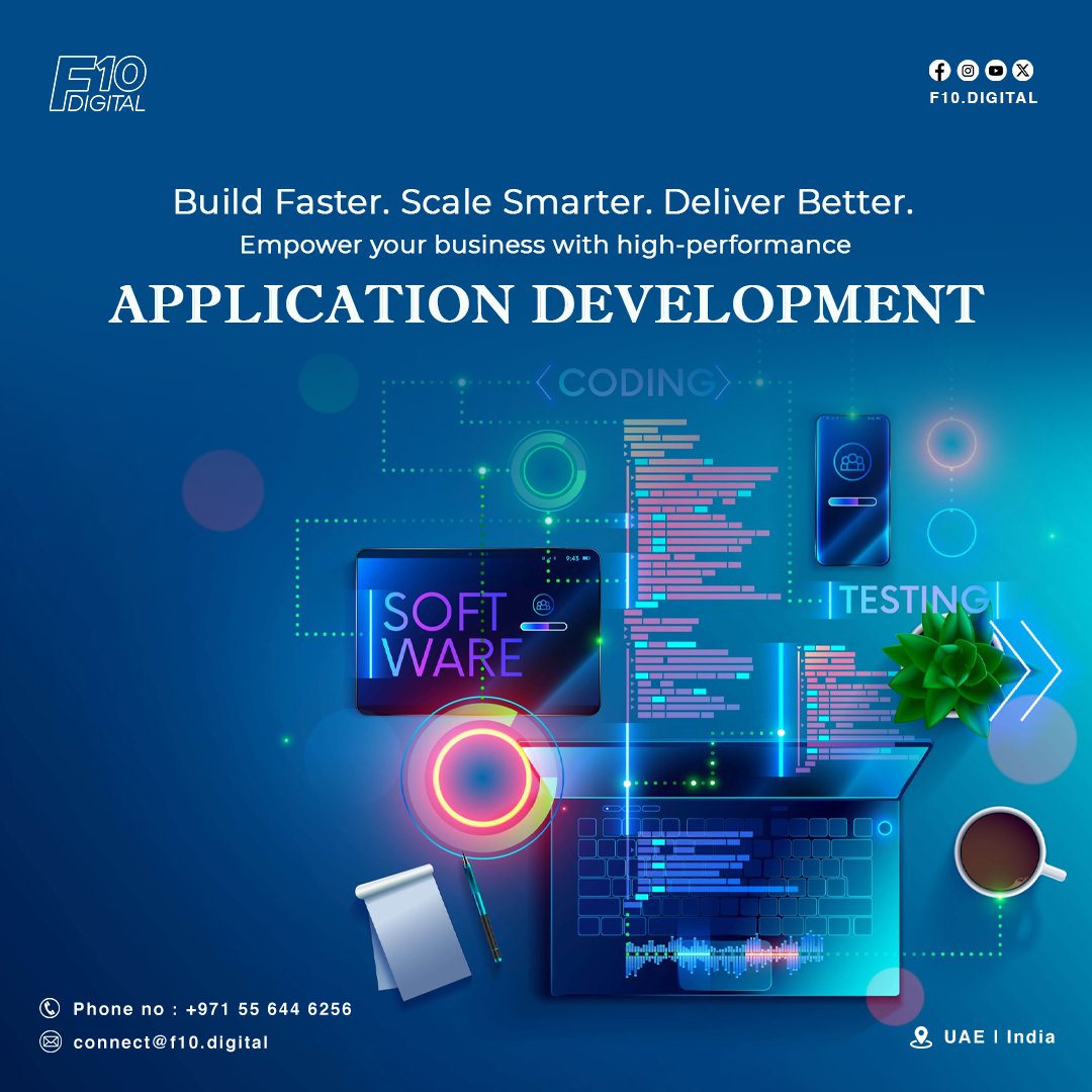 F10digital's tweet image. Empower your business with our high-performance application development.
👉🏻 Get Your Custom Application Today!

Contact us : +971 55 644 6256
Gmail : connect@f10.digital

#F10Digital #ApplicationDevelopment #DigitalAgency #ApplicationDevelopmentDubai #DigitalAgencyDubai