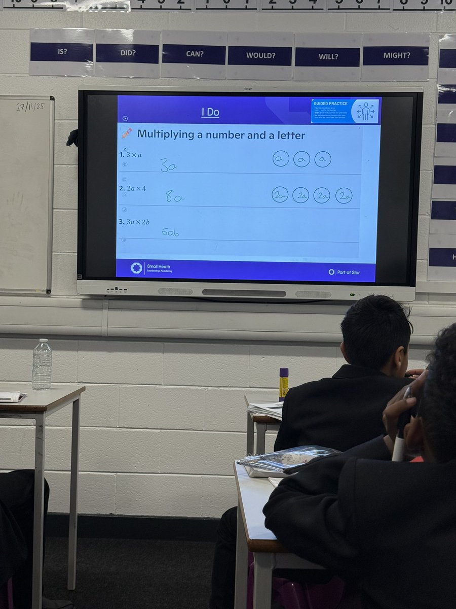 SmallHeathLA's tweet image. Great maths lessons today using guided practice! Year 9 &amp;amp; 8 worked through algebra and data handling, building confidence with multiplying terms and finding mean, median and mode. Fantastic focus all round. #mathsstudents