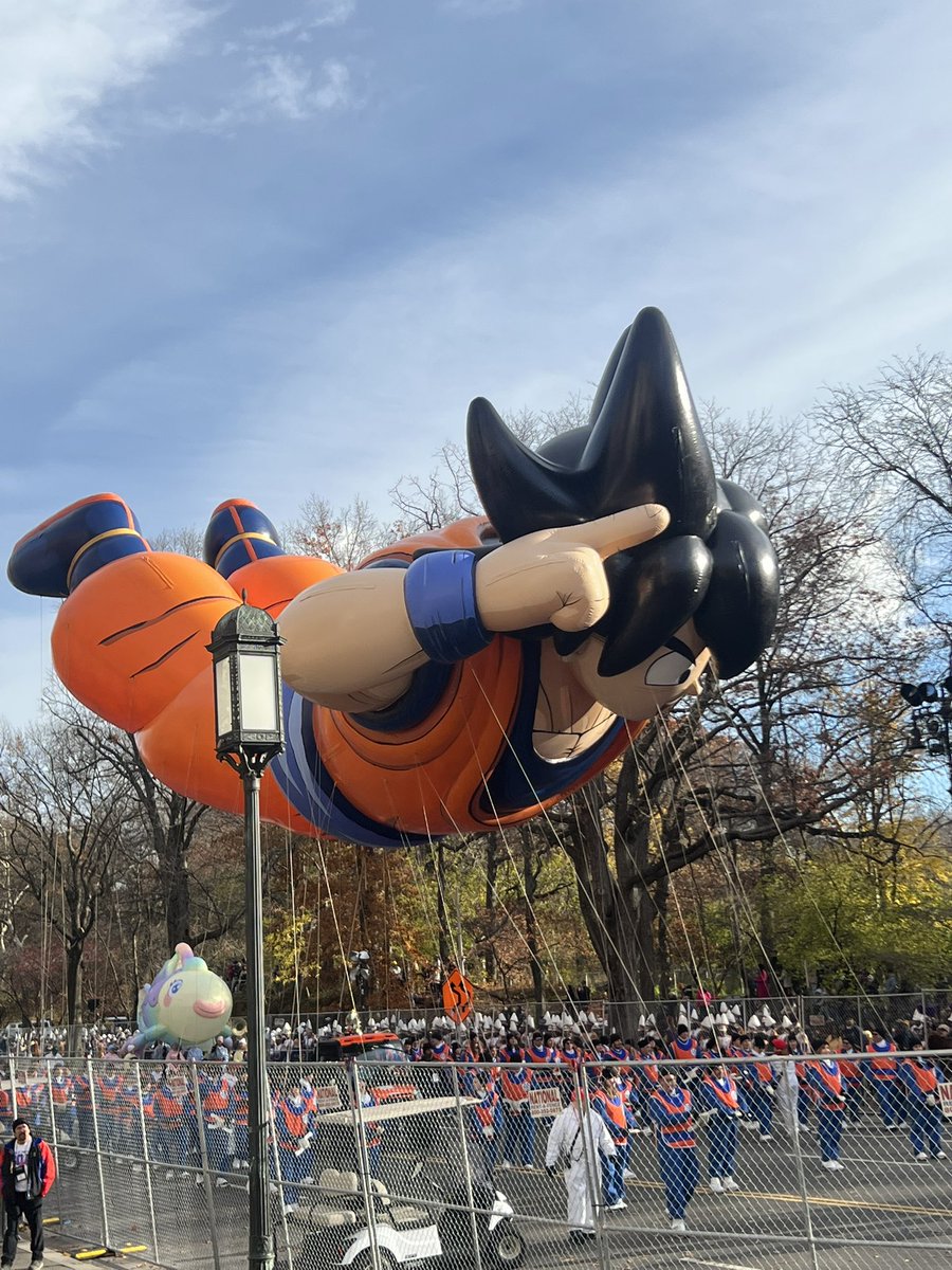 The Goku balloon has arrived at the Macy’s Thanksgiving Day Parade