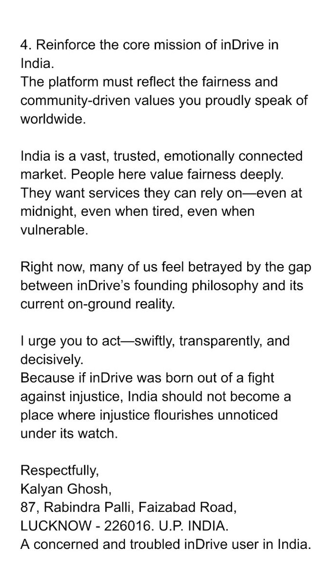 ghoshk52's tweet image. @ArsenTomsky @inDrive 
The era of the blind algorithm should end now. We demand transparency. ⚖️
#InDrive #InDrive_India #DarkPattern