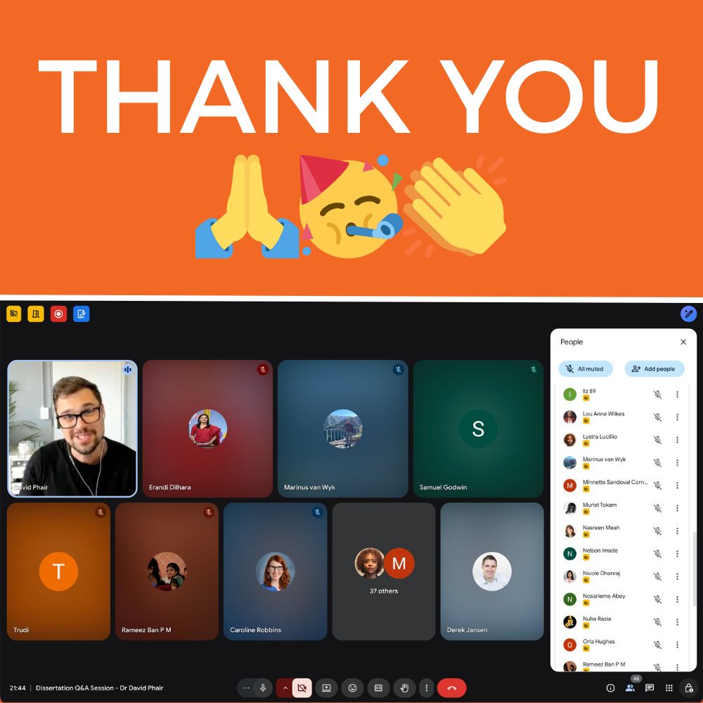 gradcoachdotcom's tweet image. Our first #Dissertation Q&amp;amp;A Session was a hit! 🎉

Huge thanks to everyone who showed up, asked great questions, and made it such an energizing conversation.

Missed it? Grab the recording here: gradcoach.me/2ss5Lp

Next session details drop Monday. Stay tuned!