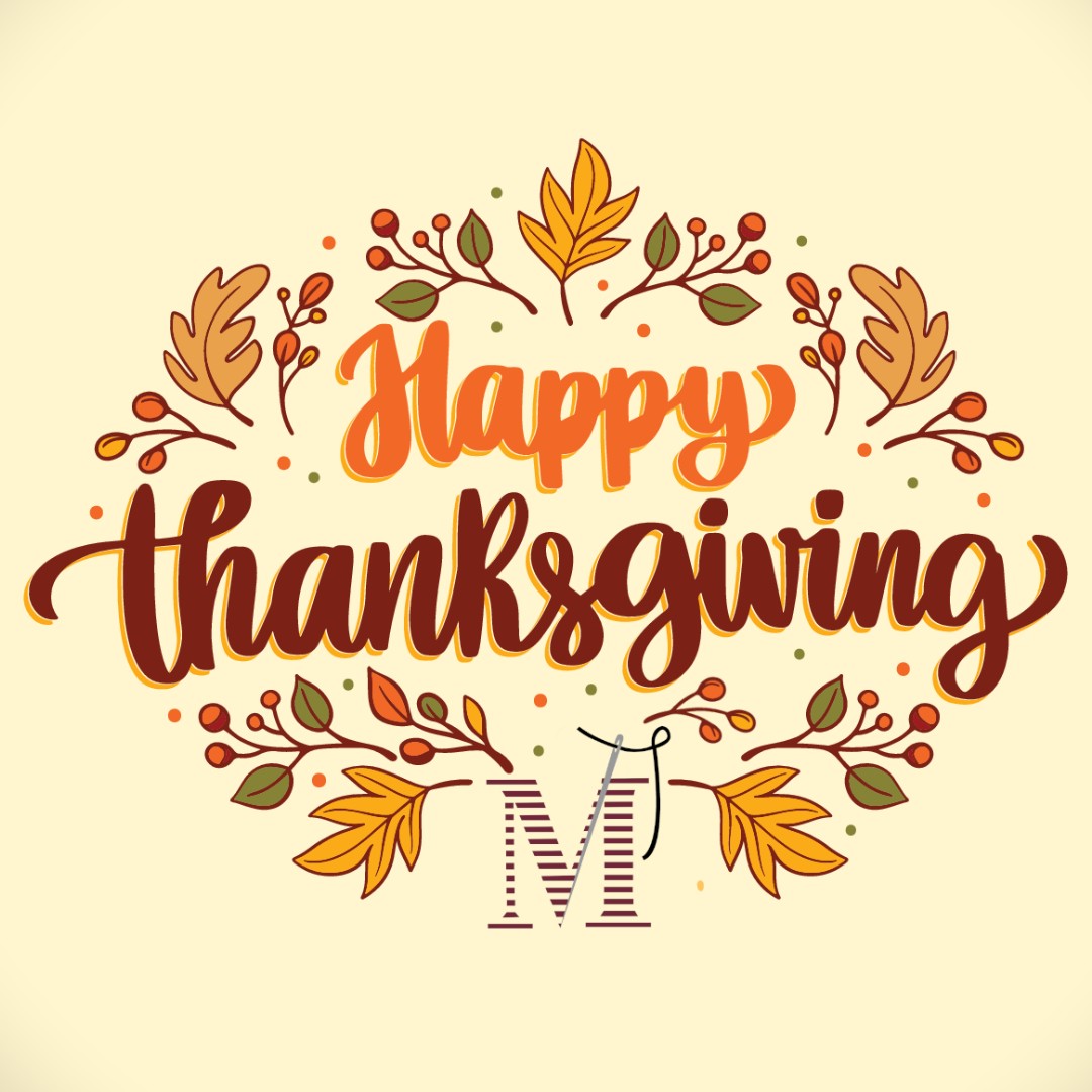 Happy Thanksgiving from all of us at The Moritz Embroidery Works! We are thankful all our wonderful customers, hard working employees, and great community! 🦃