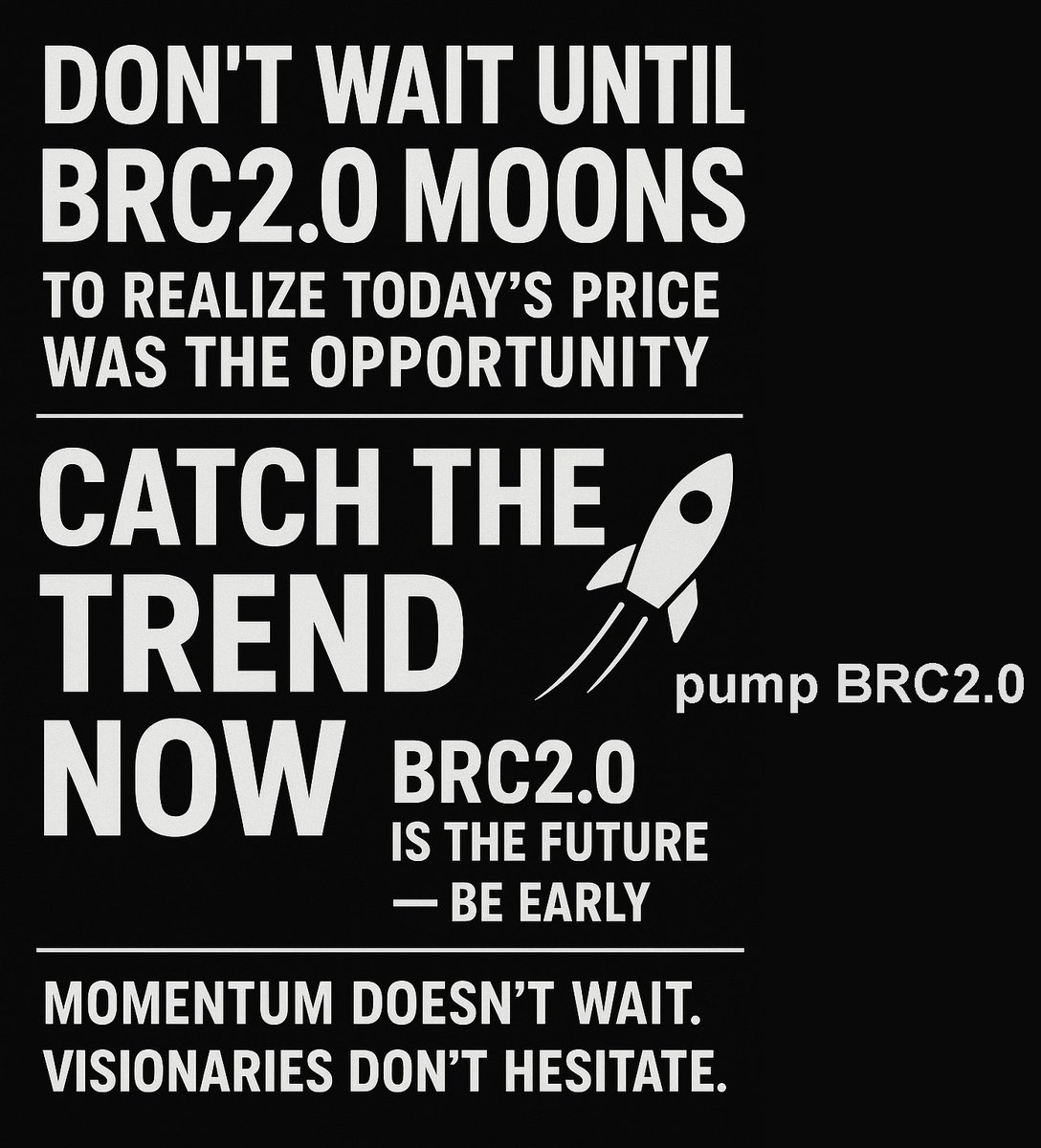 pump_brc20's tweet image. Don’t wait until BRC2.0 moons to realize today’s price was the opportunity. Catch the trend now. 🚀

pump Brc2.0  

#Bitcoin #BRC20 #PumpCoin #BTC #Altcoins #BullRun #Crypto #Blockchain #pump $pump $btc #btc #pumpbrc20 #OKX #god #ToTheMoon #Bullish #PumpBRC20 #thetime #brc2