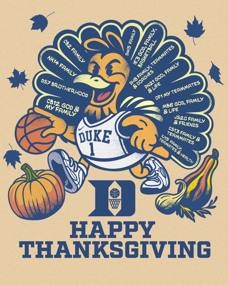 Happy Thanksgiving, Duke Nation! 🦃💙