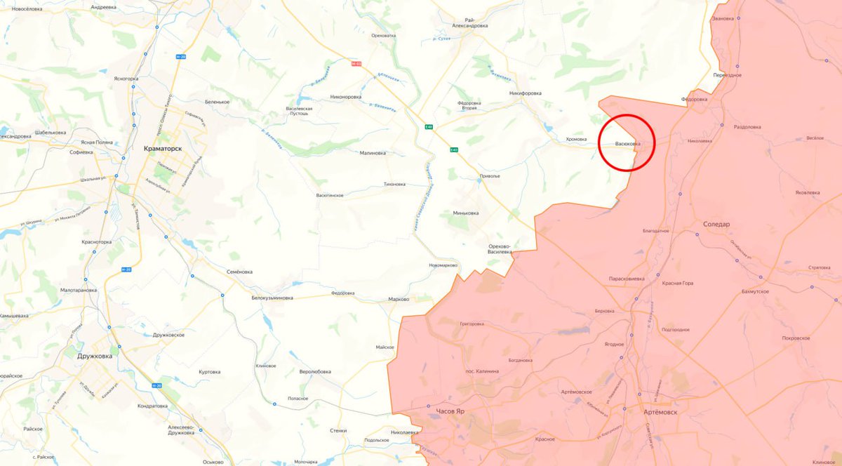 chilim67's tweet image. Минобороны России заявило об освобождении населённого пункта Васюковка в ДНР