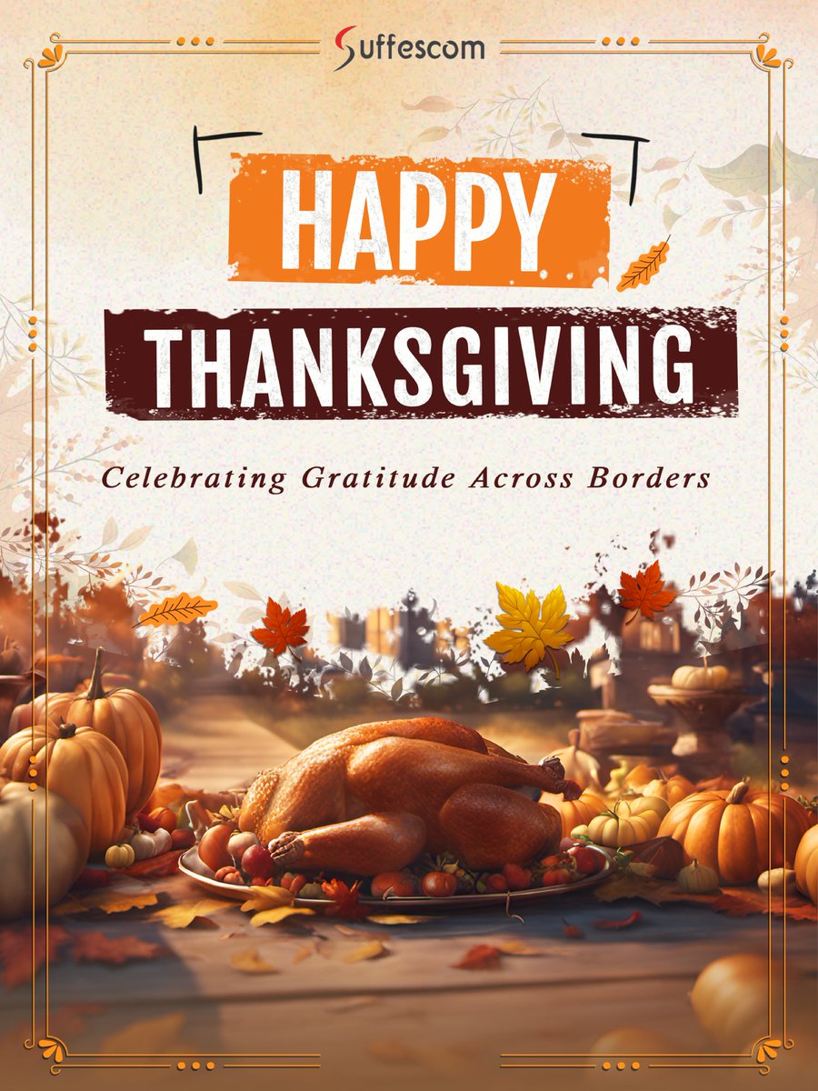 suffescom's tweet photo. Thankful for a Year of Vision, Progress, and Strong Partnerships

Gratitude🦃🤍🌾 is at the heart of great innovation. This Thanksgiving, we are really grateful🍁💛 for the trust, collaboration, and novelty we have built together for so many years. 

#Thanksgiving #Thanksgiving25 https://t.co/J7C1tCCwj3