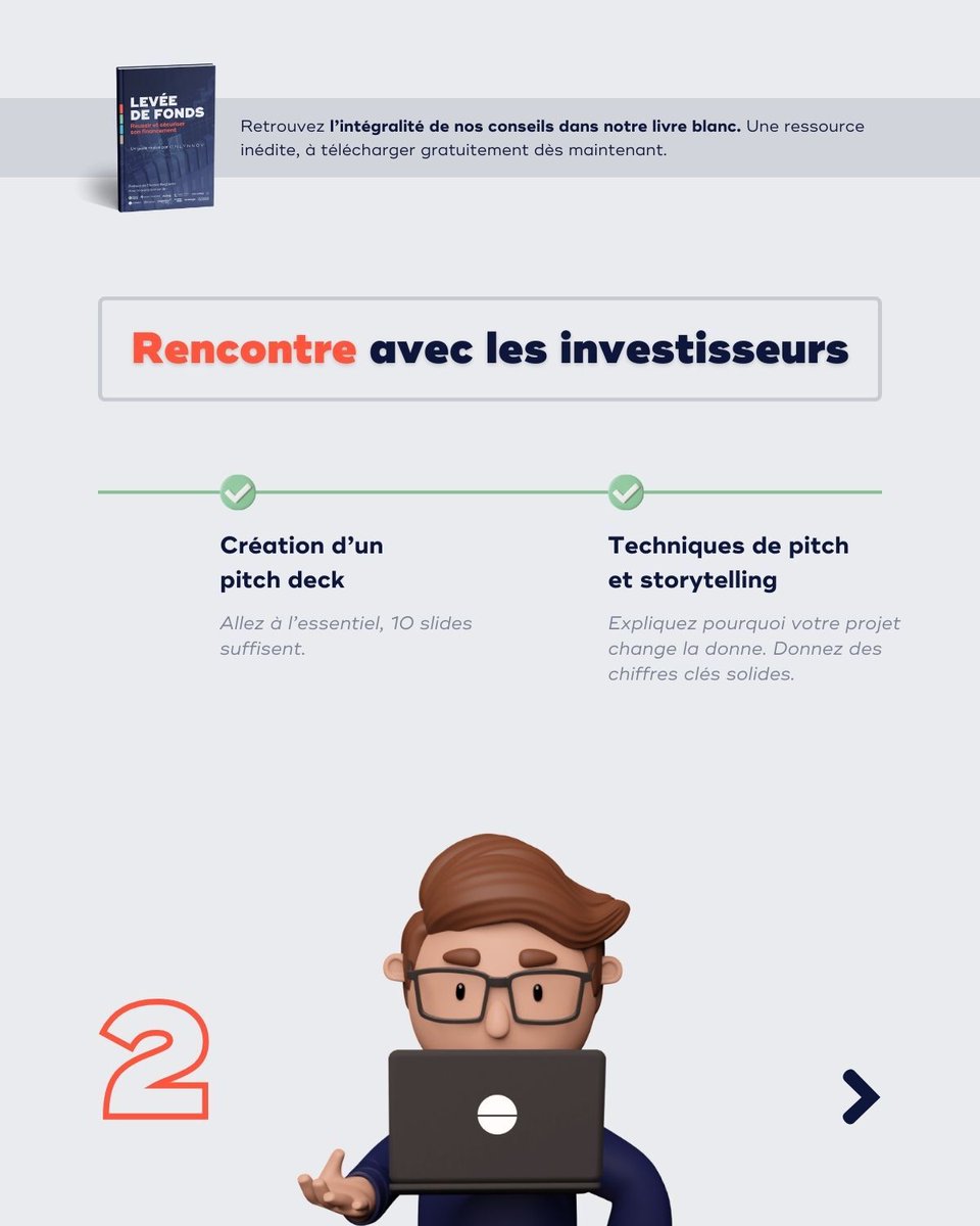 Onlynnov's tweet image. Valorisation, due diligence, term-sheet, négociation, closing… 

➡️ Chacune de ses 4 étapes clés d’une levée de fonds a ses pièges.

Nos 12 experts partagent leurs conseils concrets pour les éviter et sécuriser votre financement : eu1.hubs.ly/H0nw26h0