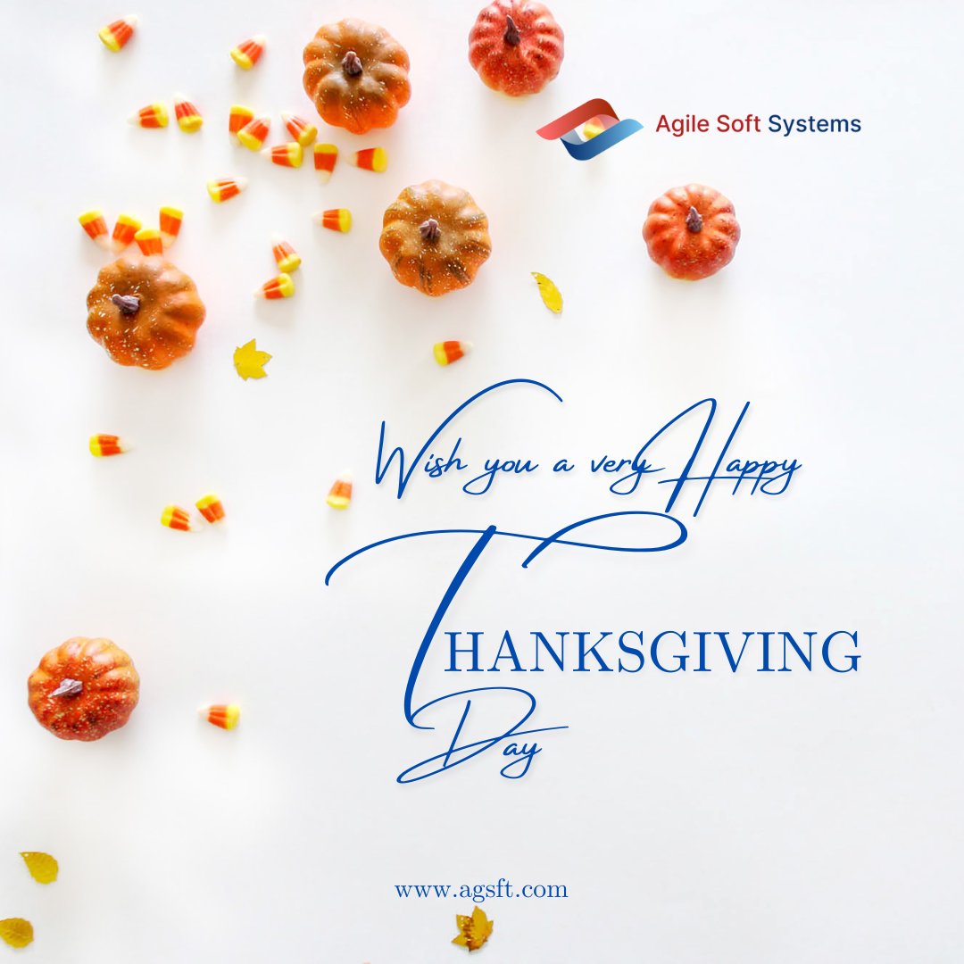 agilesoftsystem's tweet image. 🍂 Wishing you and your loved ones a very Happy Thanksgiving filled with joy, warmth, and meaningful moments.

#Thanksgiving2025 #GratitudeInTech #InnovationAndGrowth #AgileSoftSystems