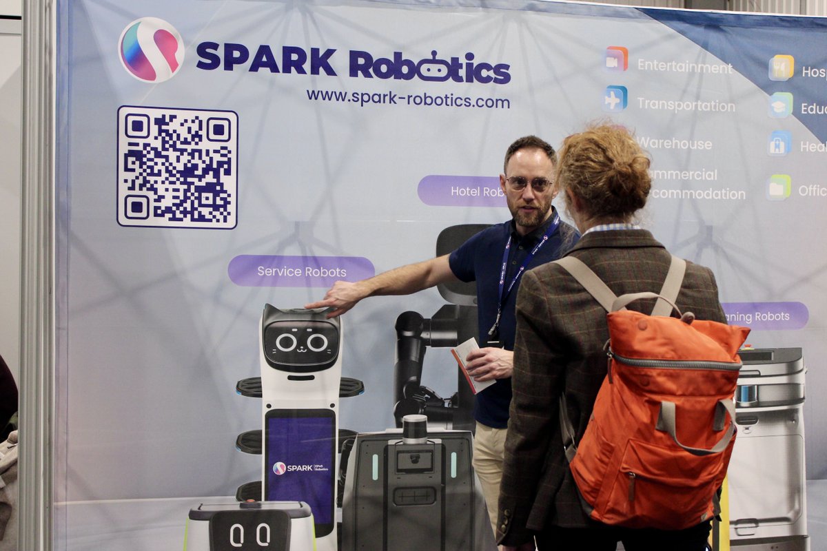 SparkEPOS's tweet image. Great to be at the Manufacturing &amp;amp; Engineering North East Expo today!

We showcased the MT1 industrial cleaning robot and connected with warehouse, engineering, and manufacturing teams who are exploring the next steps in automation.

#CleaningRobots #IndustrialRobots