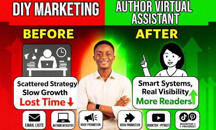 AkoredeOlo27438's tweet image. Authors: getting your book in front of the right readers doesn’t have to overwhelm you.

Optimize your book page, grow your email list and share valuable content
As your Author VA, I handle the marketing, tech &amp;amp; promotion… so you stay focused on writing.

#AuthorTips #Writing