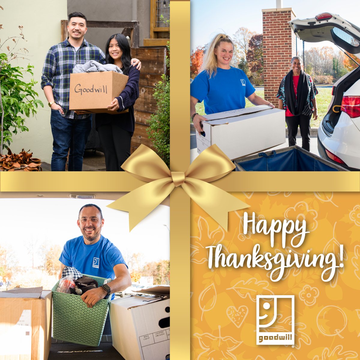 We’re thankful for YOU. Your support fuels our mission to create jobs and opportunities. Happy Thanksgiving from Goodwill SNJ &amp; Philly. #ThankfulForGoodwill #GoodwillNJ #GoodwillPhilly