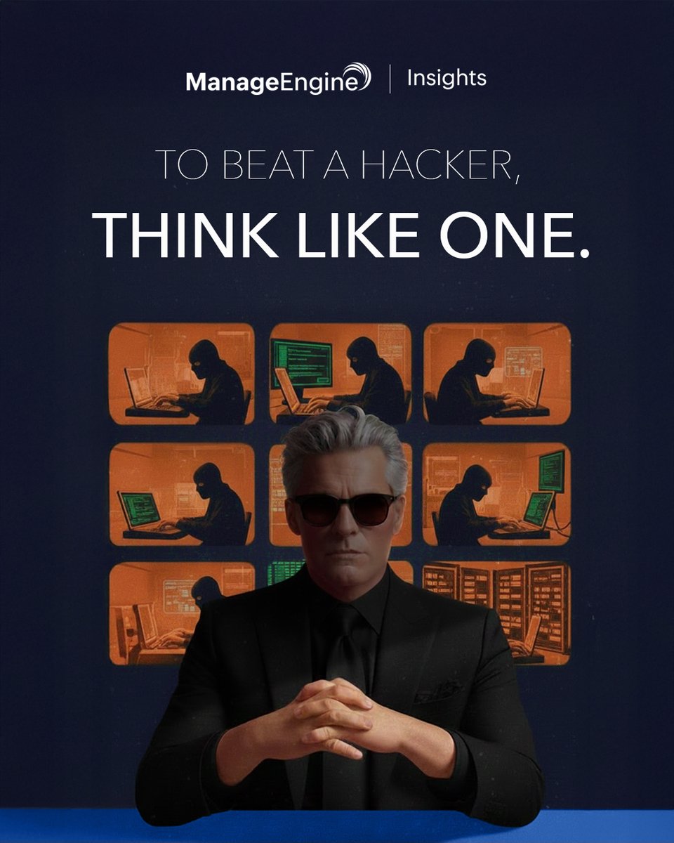 manageengine's tweet image. Modern attack patterns look safe…until they don’t.

Ethical hacker Bastien Treptel explains why enterprises still miss the obvious signs of a #DataBreach and how understanding the attacker&apos;s mindset can fuel smarter #AI. zurl.co/QVdP6