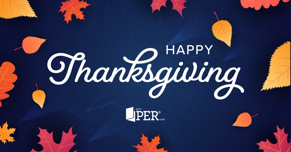 gotoPER's tweet image. Grateful today and every day for the healthcare professionals who make a difference in patient care — wishing you a happy and healthy Thanksgiving from all of us at PER. 🧡