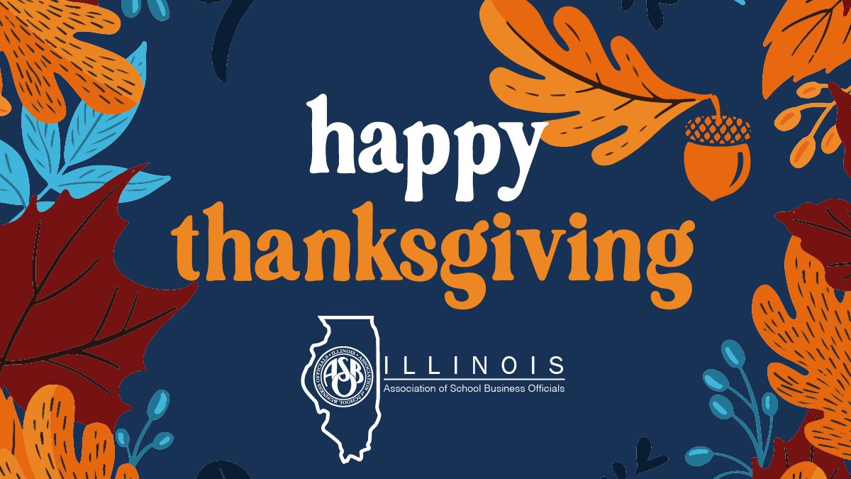 Today, like every day, we are thankful for our members and all you do for education and students in Illinois.
#IASBO #Thanksgiving #Thankful
