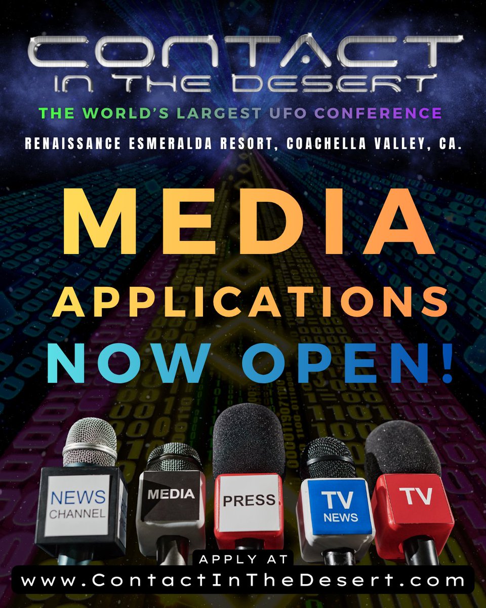 CITDConference's tweet image. Media Application are now open! 

contactinthedesert.com/get-involved/m…