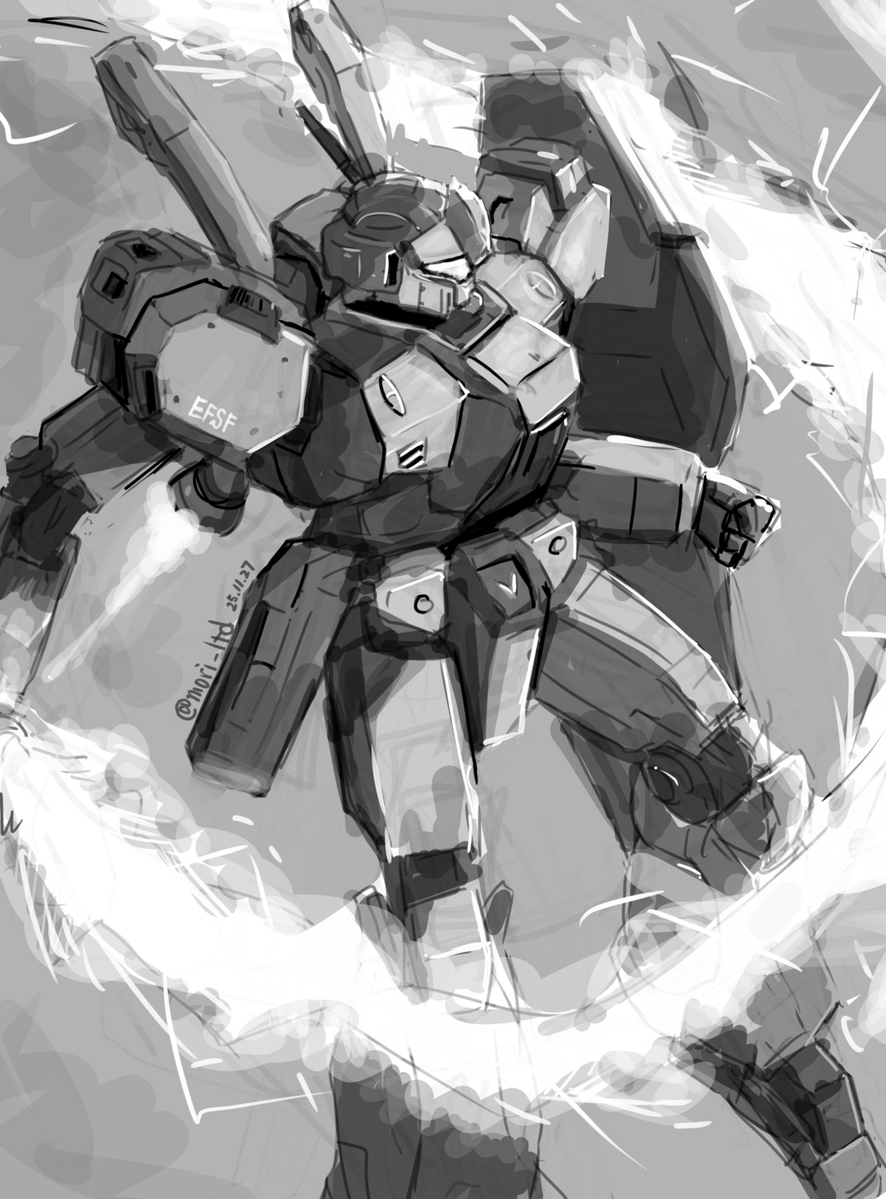 Mori_Ltd's tweet image. #Sketchドロー ジェガン　モビルスーツ sketch.pixiv.net/items/46674310…