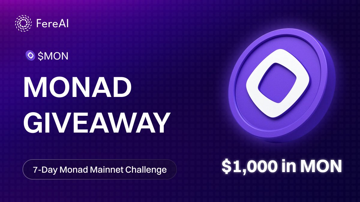 fere_ai's tweet image. This Thanksgiving, we’re dropping a challenge worth playing 🦃

$1,000 in $MON is up for grabs in the 7-Day Monad Mainnet Challenge.

Complete tasks, earn Tokens, and boost your odds for the final raffle.

Start here ↓
fereai.xyz/quests/monad