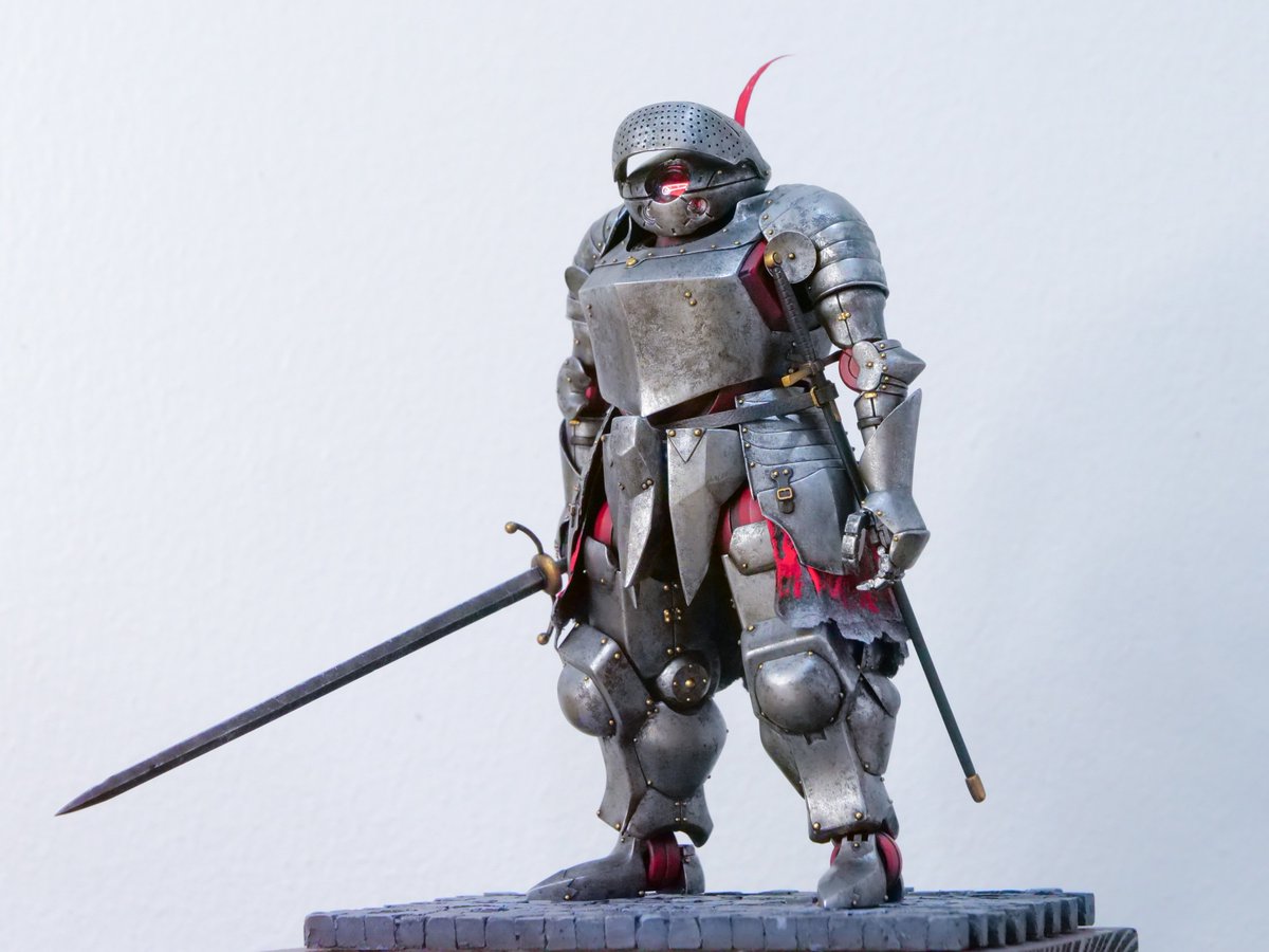 グリモアの騎士 HGグリモアと1/12西洋甲冑プラモデルをミキシングし