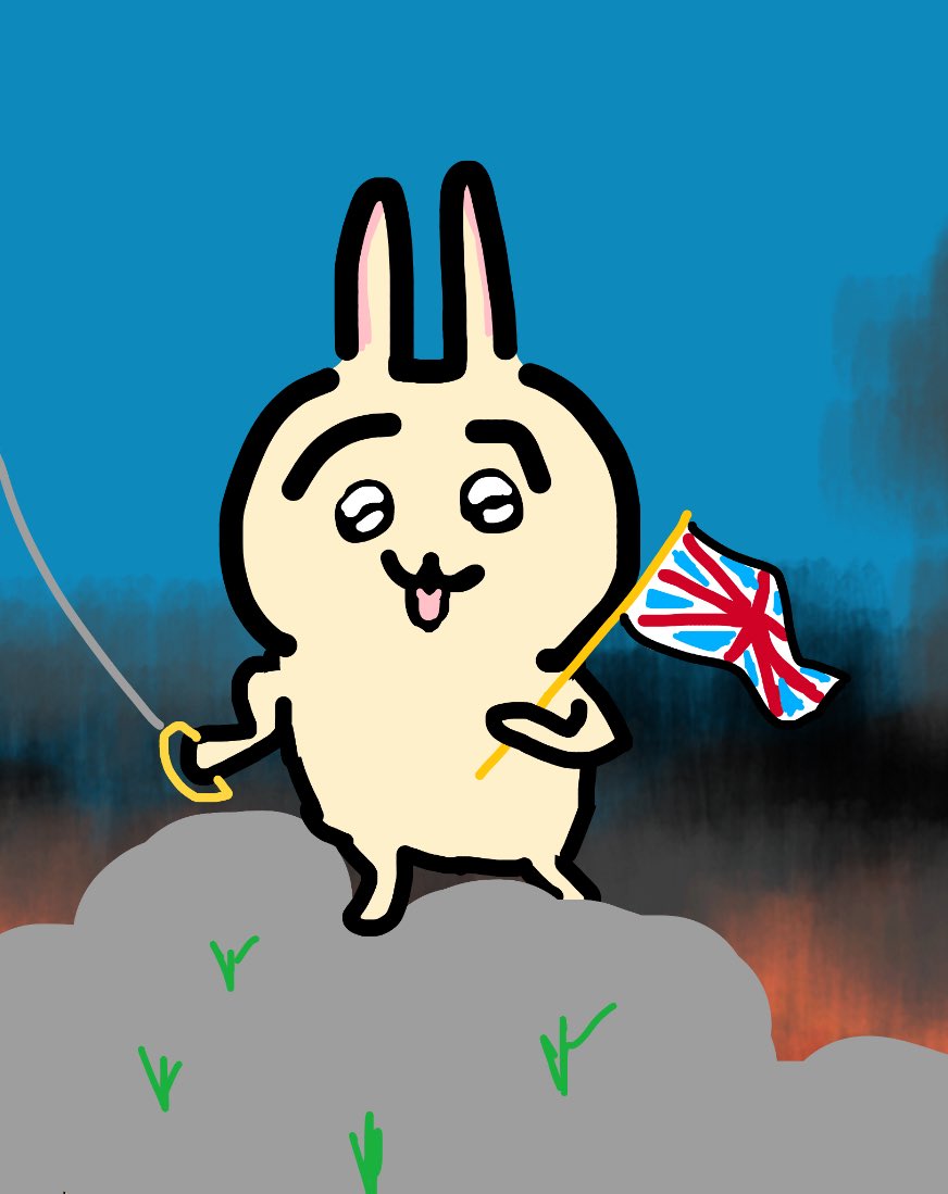 FatUsagiRabbit's tweet image. I doodled Usagi as The Trooper from Iron Maiden