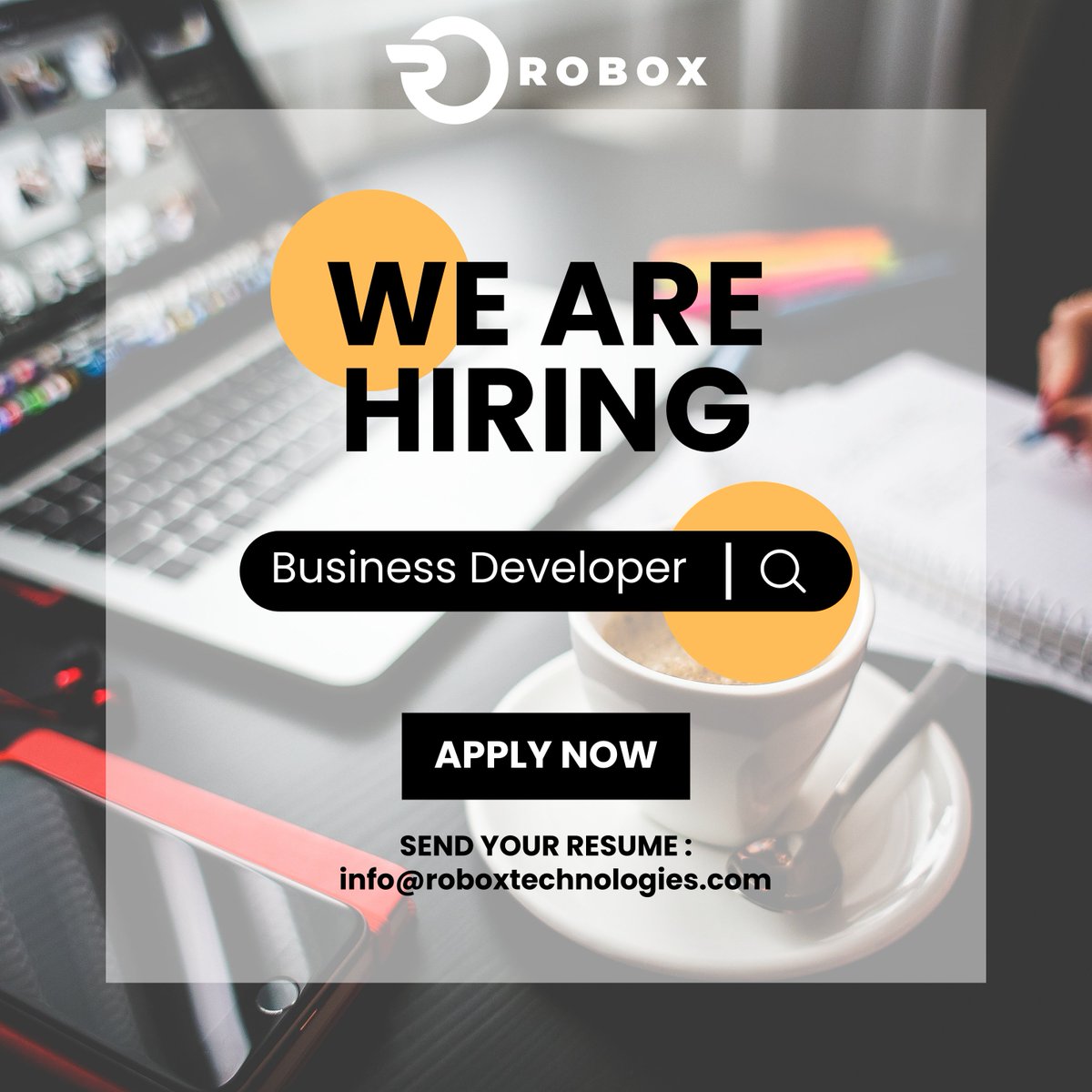 Robox_Tech's tweet image. We’re hiring! 🚀
Robox Technologies is looking for a smart, driven Business Developer to join our team. (Remote)
Think you’ve got what it takes?
Send your CV → info@roboxtechnologies.com

Tag someone who’d be perfect for this! 💼
#Hiring #BusinessDeveloper #RoboxTechnologies