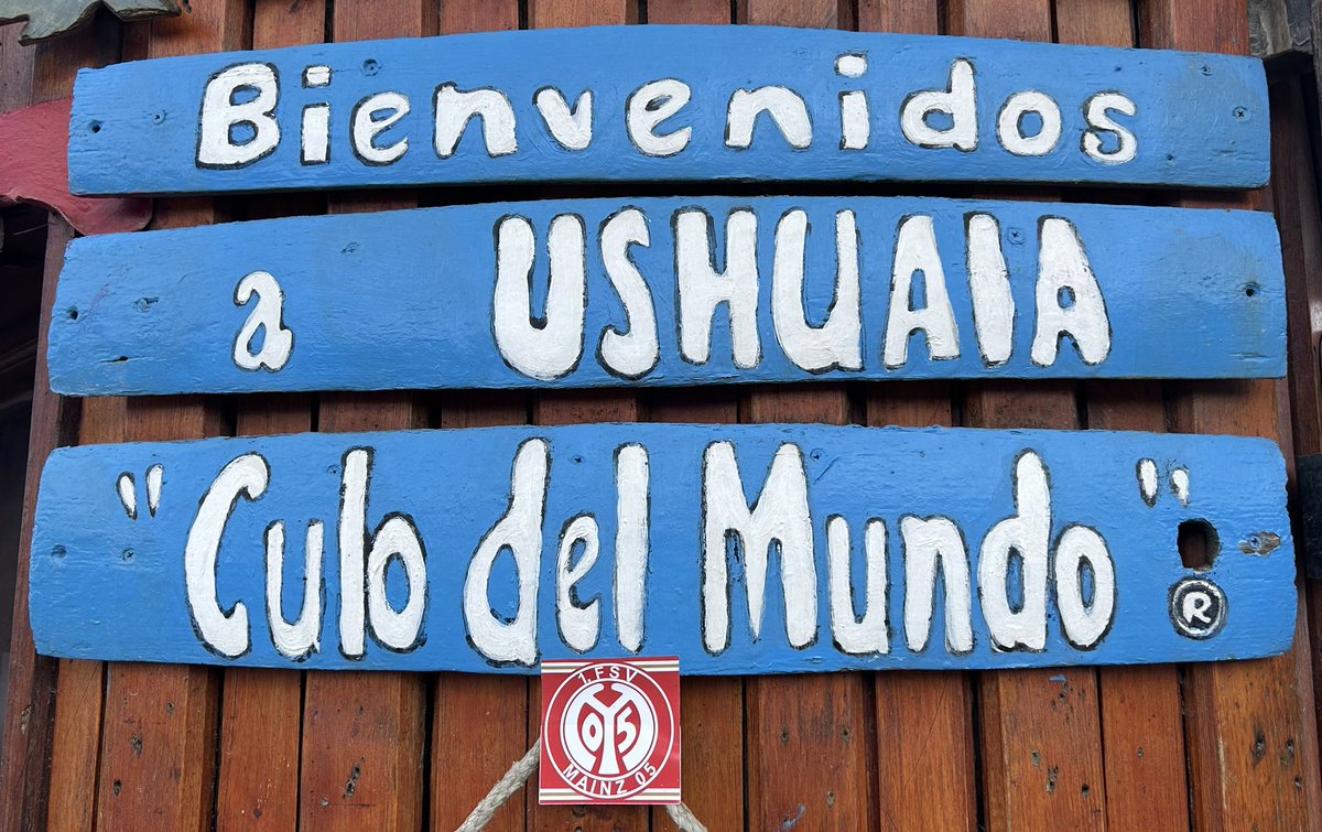 Grüße aus Ushuaia, dem offiziellen Ende bzw. dem Bobbes der Welt an das Ende der BuLi-Tabelle. 
Heute: Mainzaaaaa international.
#Mainz05 #Mainz #Mainzaaaaainternational #UECL