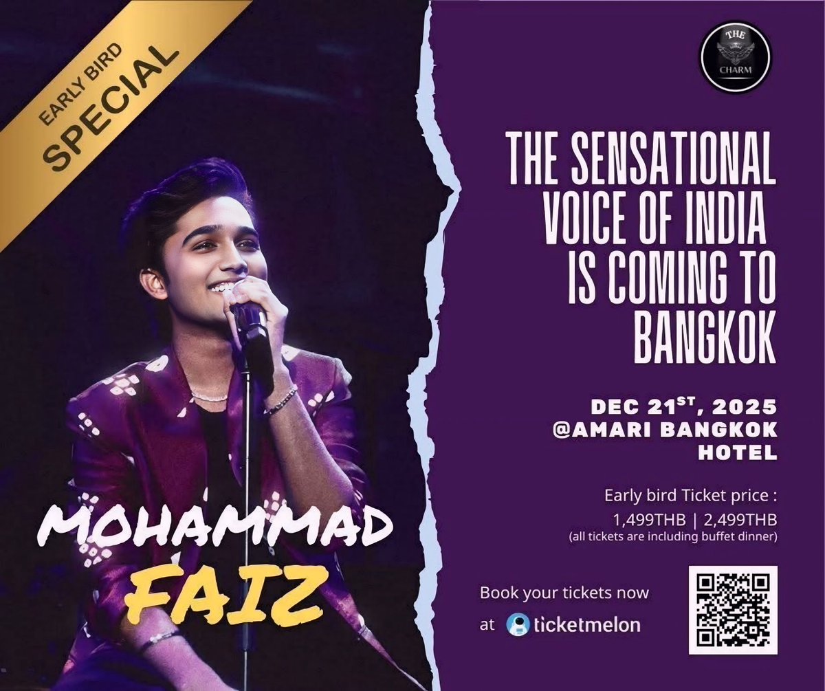 BushraAsif0909's tweet photo. he is coming to Bangkok❤️🔥 grab your tickets guys! 

@Iam_Mohd_faiz 

#mohammadfaiz #faizkefaizians #faizies #faiz #gig #concert https://t.co/9BHukz4hnz
