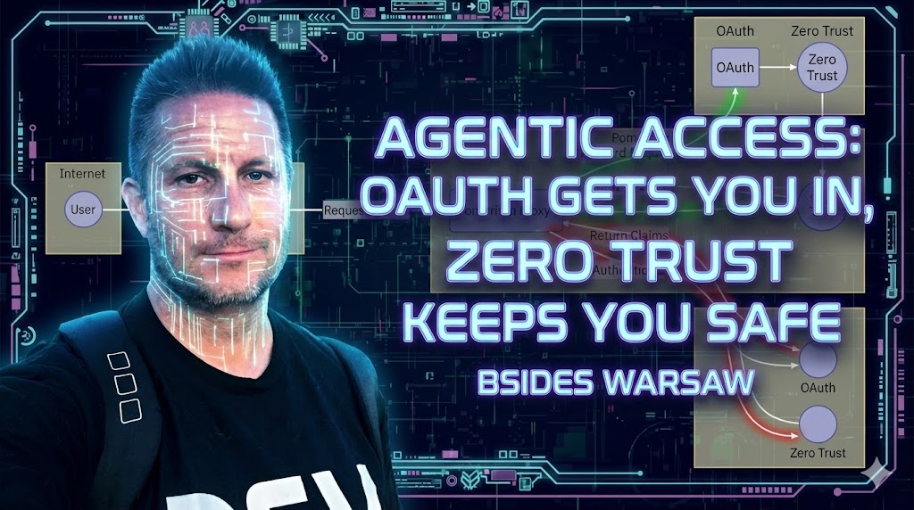 nickytonline's tweet image. Looking forward to speaking at @BSidesWarsaw tomorrow. Come hang on the livestream to catch &quot;Agentic Access: OAuth Gets You In, Zero Trust Keeps You Safe&quot;! 👀 

bsides.org/w/page/1610813… #mcp #oauth #agenticai #zerotrust
