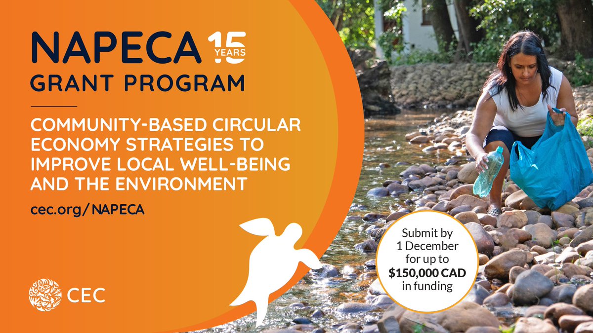 CECweb's tweet image. 🚨 5 days left to apply to the 2026-2028 #NAPECA grant program!

⏳ Time is running out!

🌱 Accepting proposals for up to $150,000 CAD

🎯 Deadline: 1 December

📭 Apply here 👇
cec.org/grant-programs…
