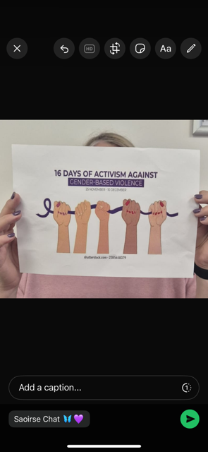 ProjectSaoirse's tweet image. Today we were at East Kilbride #NoExcuse on Day 3 of 16 Days of Activism great conversations around the table #ACTtoEndViolence 🦋🦋🦋