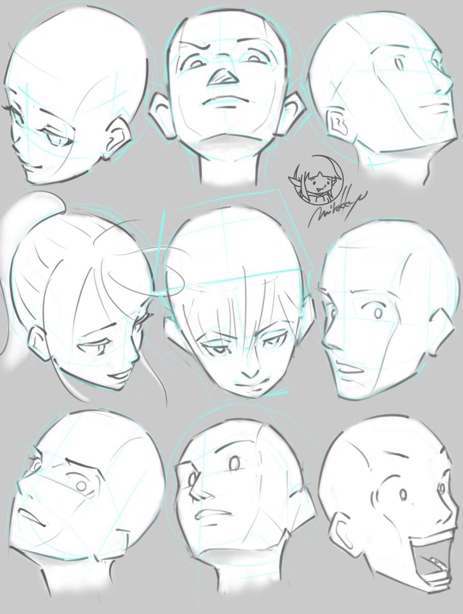 顔の素体角度練習✏️