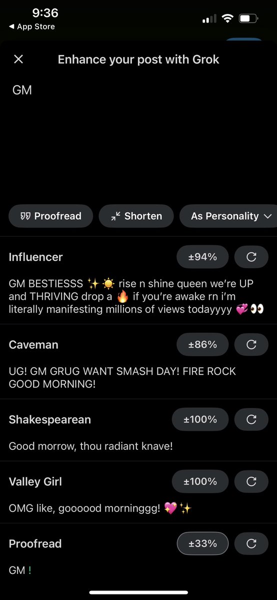 TurntUpDylan's tweet image. GM posts about to go wild with the new @grok enhancer.

Also of course the “influencer” voice is 10x more annoying than everything else.