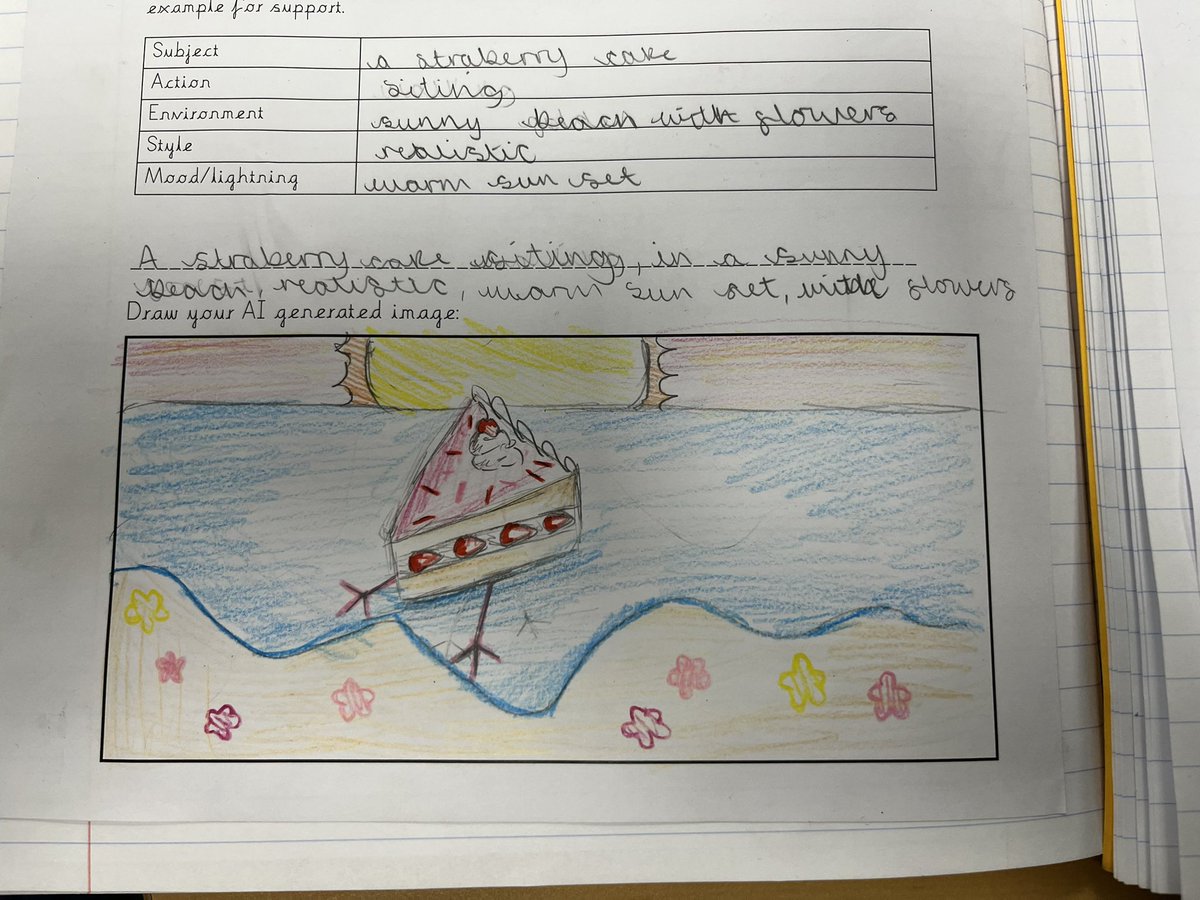 MrsIsatRMPA's tweet image. In Computing today, Year 6 continued their AI topic by crafting their own prompts to generate images. They even took on the role of the AI—following each other’s instructions to bring ideas to life! 🤖🧠✨ #Computing #AI @Rowlatts_TMET