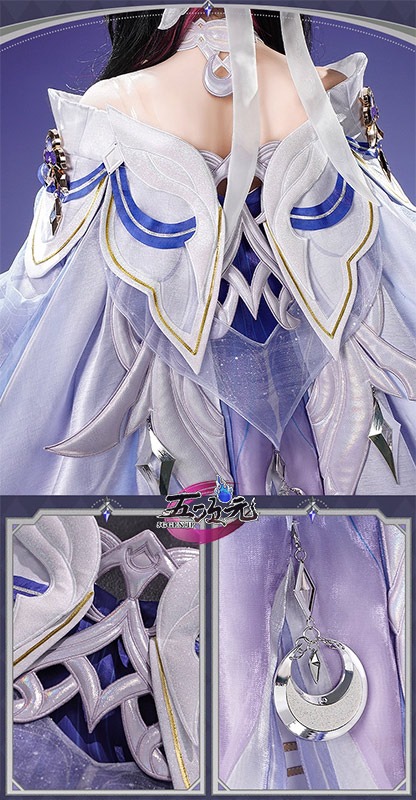 Soursugar_ye's tweet image. 三分妄想　原神　コロンビーナ　月の少女　コスプレ衣装　正式販売開始！5ggen.jp/index/goods/de…
・生地は月の少女のイメージに合うものを厳選しました
・インナーの通常見えない細部にもこだわりのデザインを施しています。…