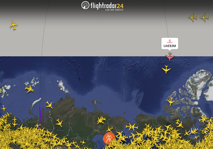 flightradar24's tweet photo. How these aircraft can operate off the edge of the planet is something that will keep the staunchest flat-Earther awake at night. https://t.co/c9QayFTNMq
