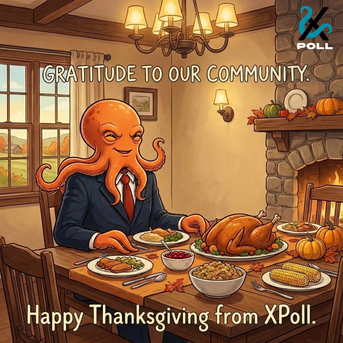 xpollplatform's tweet image. Today, we&apos;re serving up a massive helping of gratitude to our incredible community. 
🧡 Thank you for your trust, your voice, and for being a part of the XPoll journey. 
We couldn&apos;t do it without you. Happy Thanksgiving! 🦃🍂
