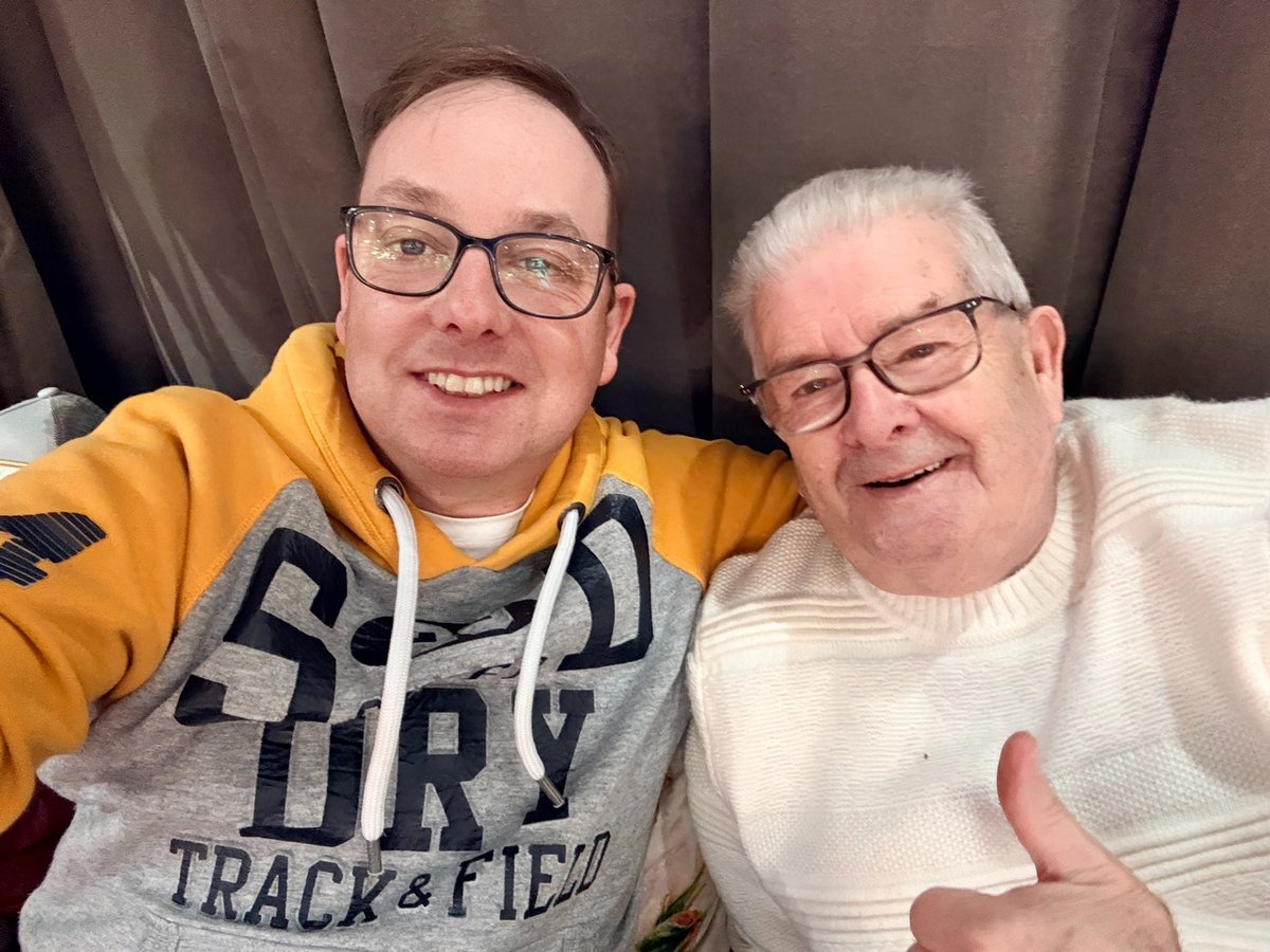 Thanks for all the lovely messages about my dad who was taken poorly at the end of the game last weekend. 

Just to let you know it really perked him up and he is now fine in good spirits and well enough to go out today 💛