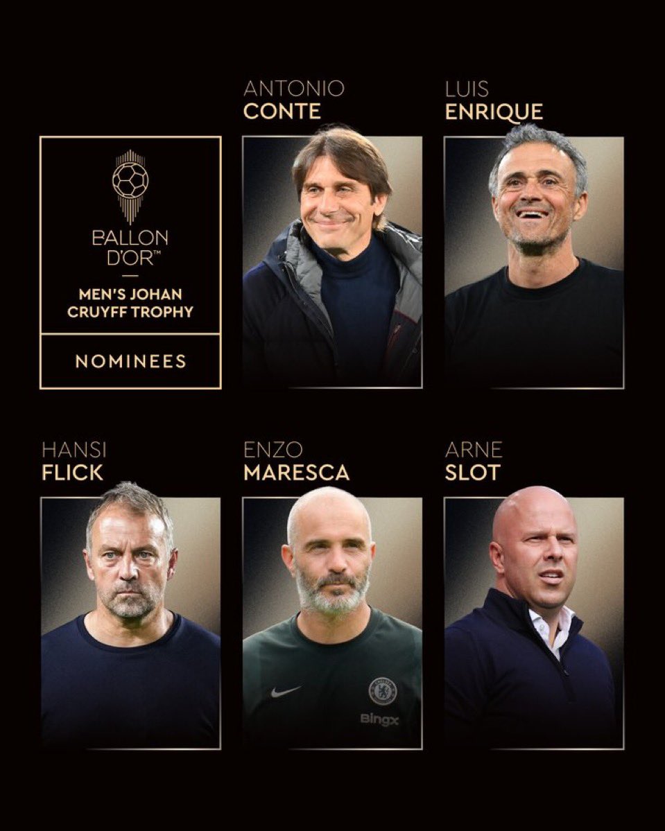 Enzo Maresca has OUTCOACHED 3/4 of the names he’s nominated with for Coach of the Year.
Conte… be honest, are you nervous? 👀