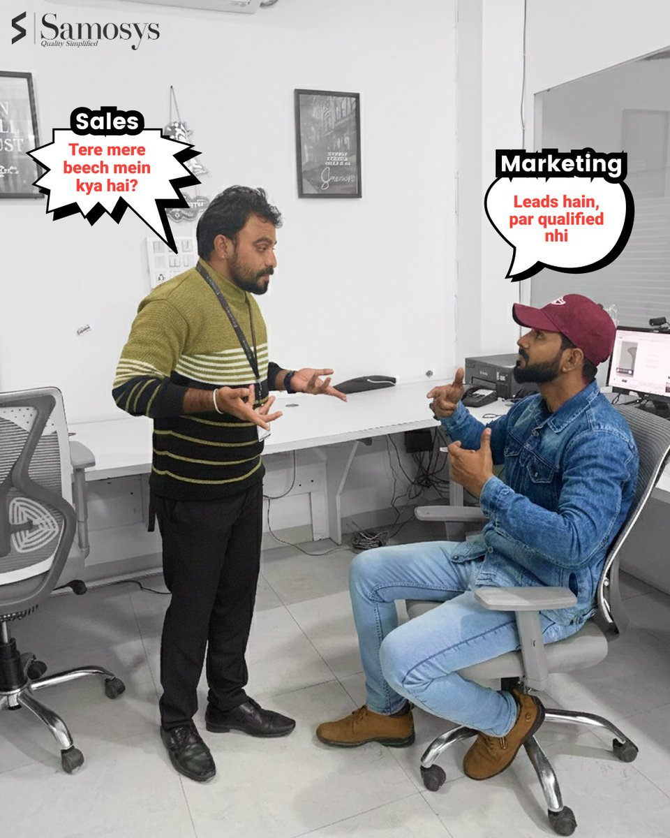 SamosysT's tweet image. Tere Mere Beech Mein Kya Hai? – The realest conversation in every office, every day. 😂
What’s your biggest ‘Tere Mere Beech Mein’ moment?
Tell us in the comments! 👇

#Samosys #OfficeLife #OfficeHumor #Workplace #WorkplaceMemes #OfficeFun #TeamWork