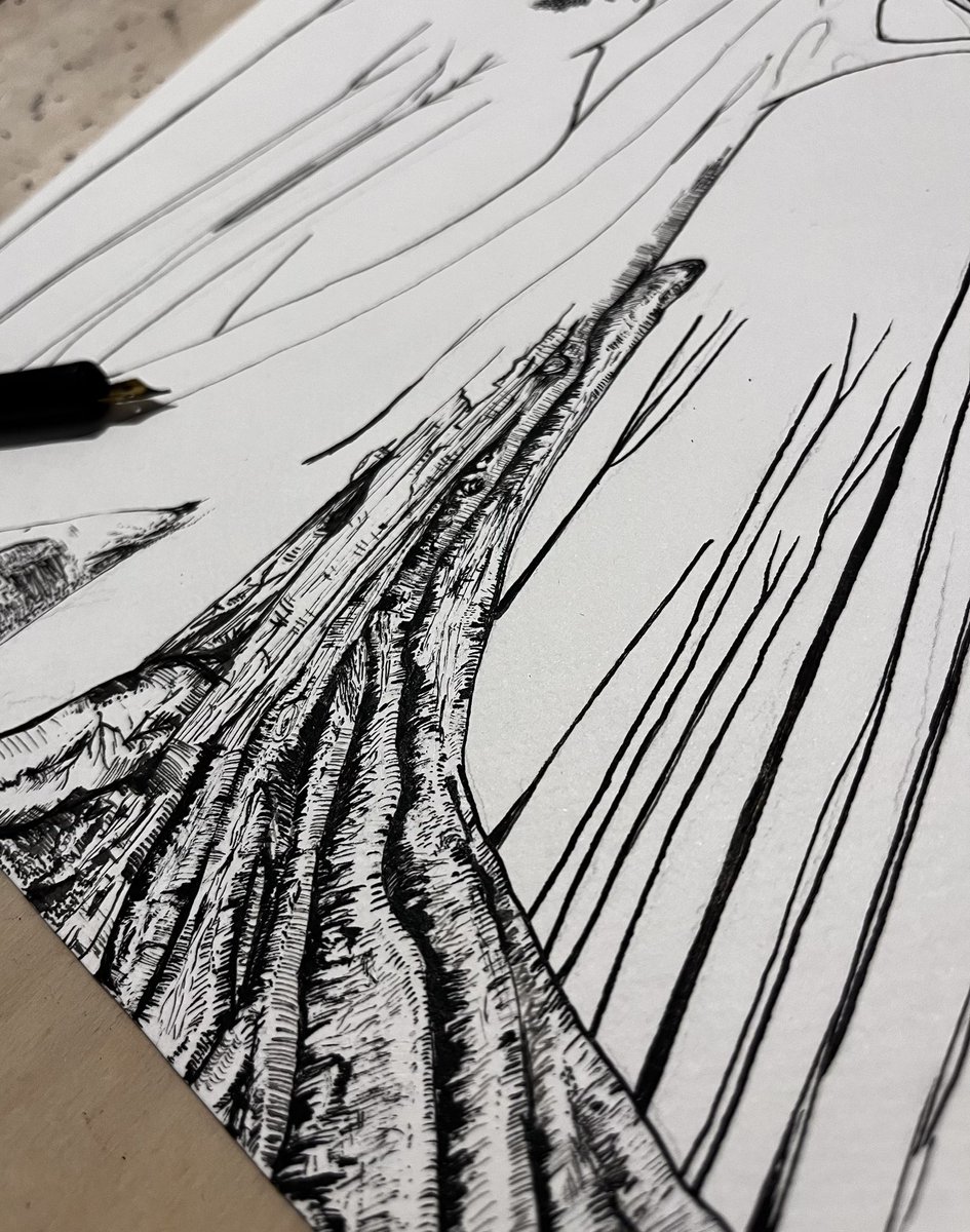 verknfts8's tweet image. 🖤✍🏻🖋️
#inkdrawing #tree