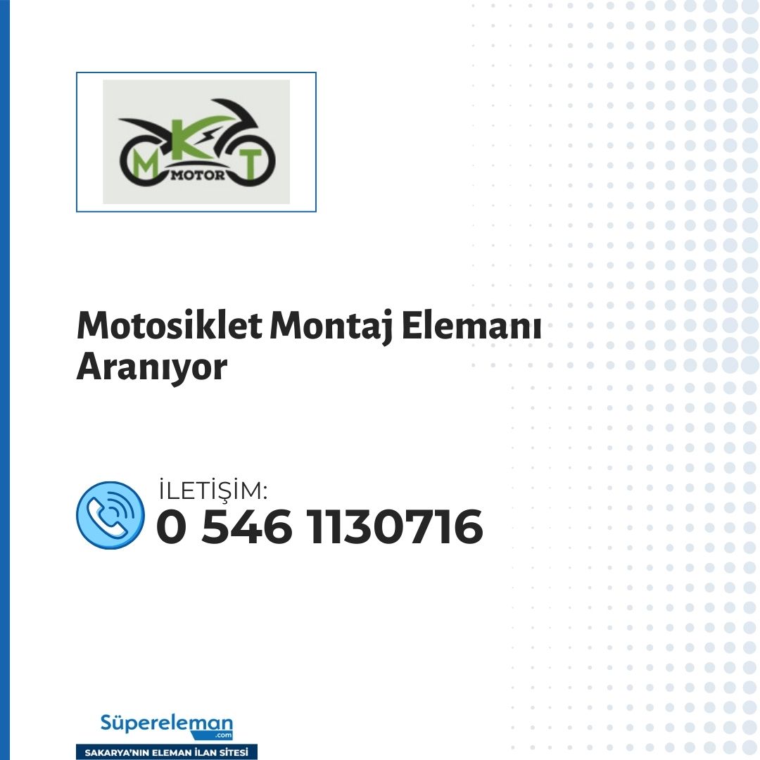 Motosiklet Montaj Elemanı Aranıyor

📌 İlan detayları:
supereleman.com/job/job_rawori…

🌐 Daha fazla ilan görmek için web sitemizi ziyaret edebilirsiniz: supereleman.com #sakarya #işilanı #işfırsatı #personel