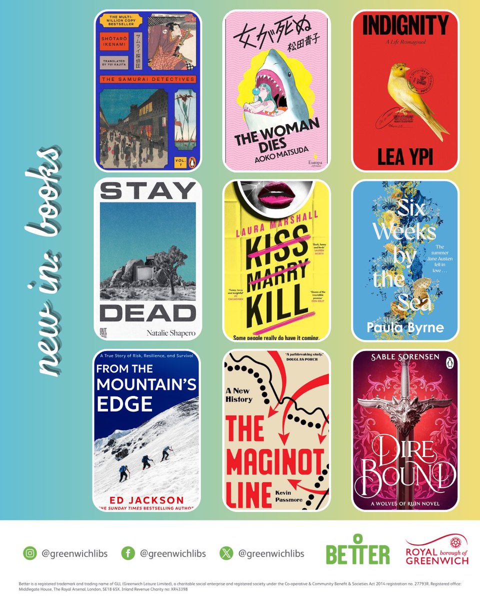 GreenwichLibs's tweet image. We have lots of incredible #NewBooks in our libraries! Use your #Greenwich #Library card + PIN to reserve your chosen reads here: bit.ly/3Ew1YFL and you can collect at a library of your choice in the borough, or use #Libby on your digital device! 📚 #LoveYourLibrary
