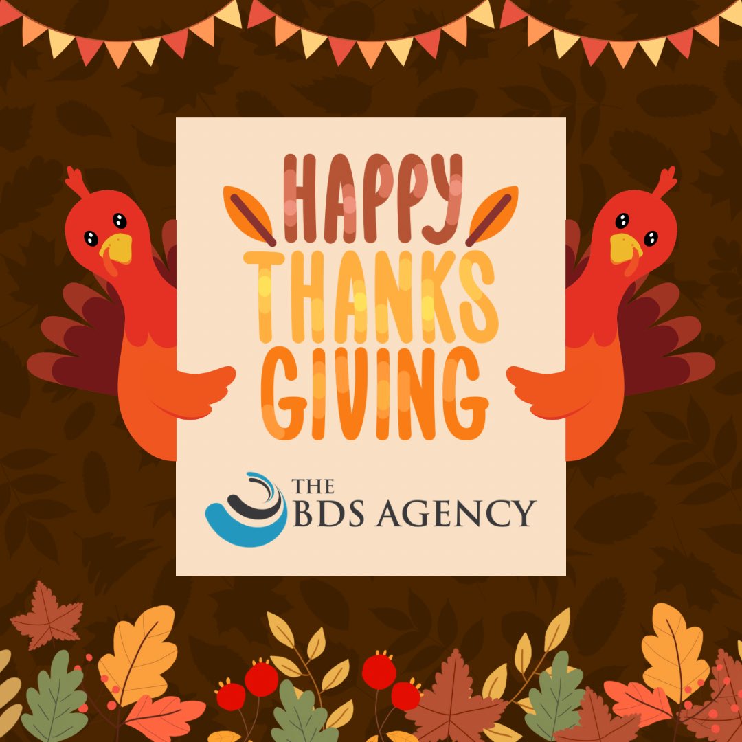We’re so thankful for our amazing #BDSFam clients who make what we do possible. Happy Thanksgiving! 🦃