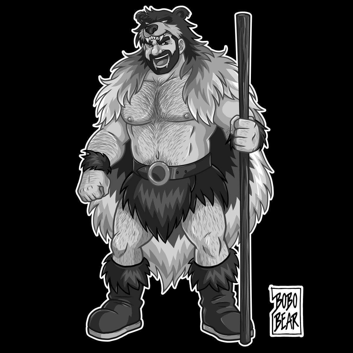 bobobearart's tweet image. ADAM LIKES BEARBARIANS -
GREYSCALE VERSION
New design available NOW!

Meet Adam as a Barbarian warrior:
He charges into battle wearing nothing but fur and confidence!
This is the first of several new designs coming up! Stay tuned!
XXLove, BOBO BEAR 🐻❤️🐻

#bobobear #gaywarrior