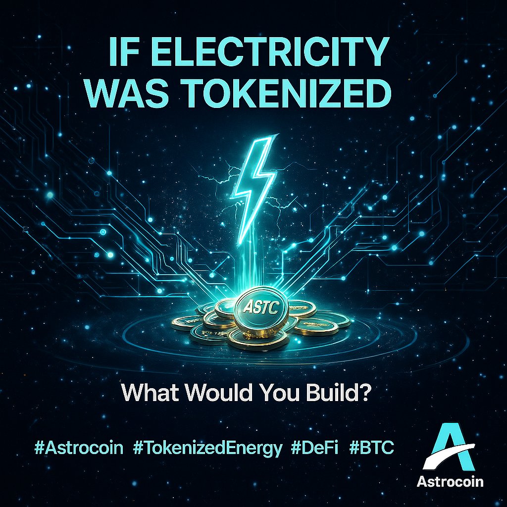 Astrocoin_ASTC's tweet image. ⚡ If electricity was tokenized, what would you build?
Decentralized energy markets? On-chain power grids?
Or a global economy where energy itself becomes a liquid digital asset?
The future is electric — and tokenized.
#Astrocoin #TokenizedEnergy #DeFi #FutureTech